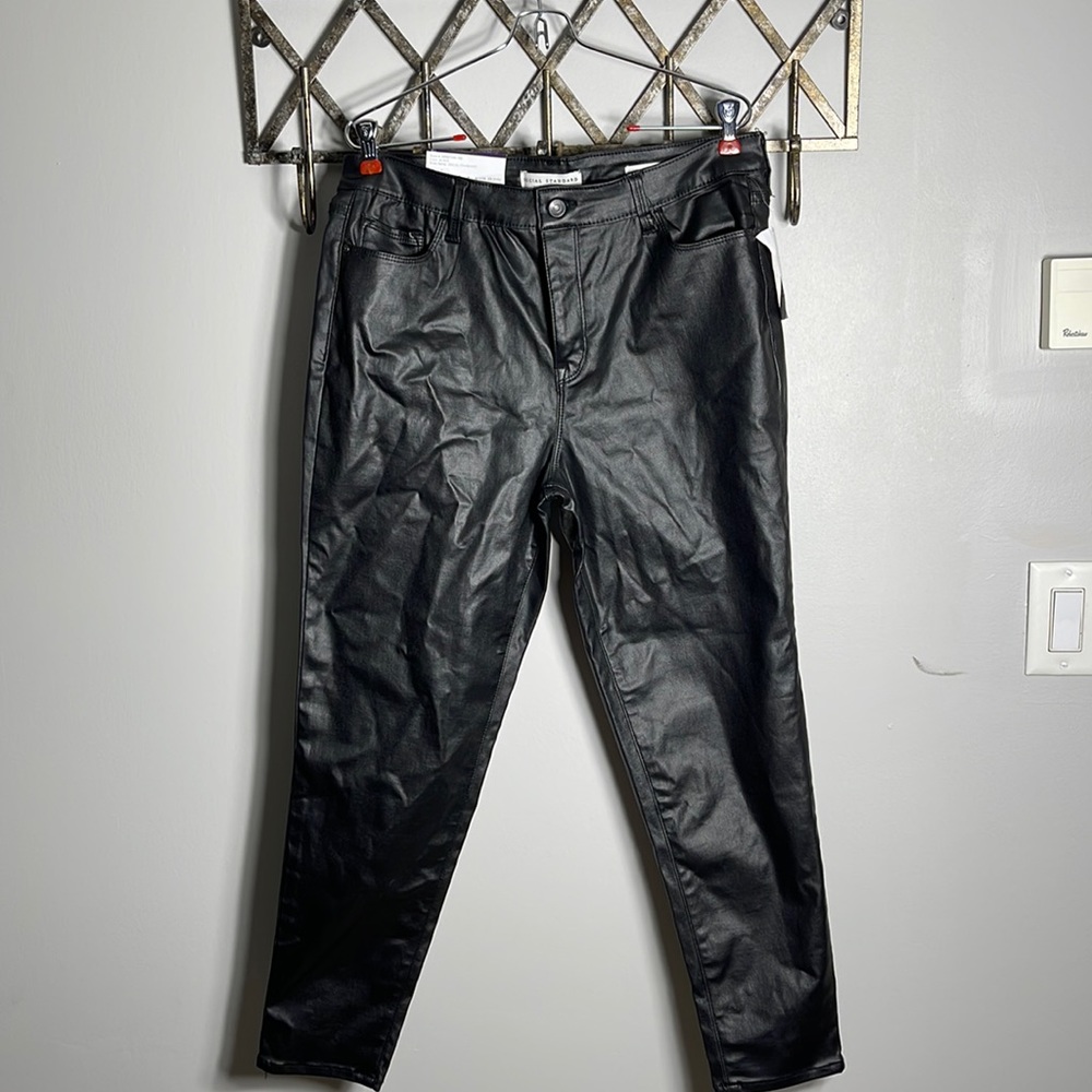 Faux leather pants